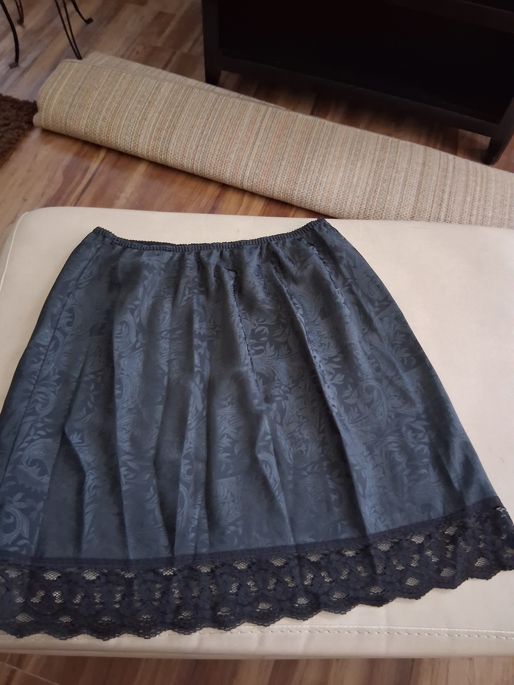 Black Lace-Hem A-Line Slip - Women